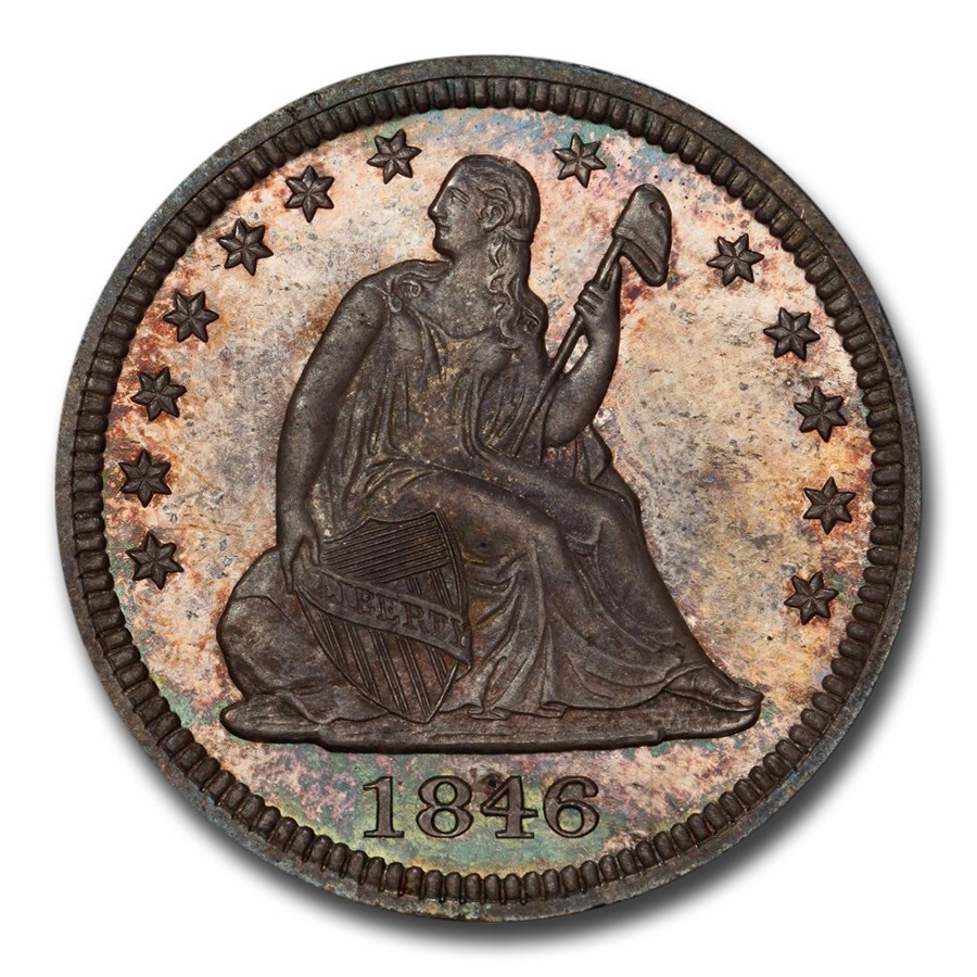 1846ǯ �����ƥåɥ�Хƥ� �������������顼 ��� 25����� ����С� ������ ��ͳ�ν��� �������� ����ꥫ�罰��¤ʾ�� �ե���ǥ�ե��� PR-65 PCGS CAC ����ƥ�����������