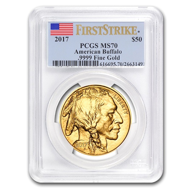 ����ꥫ �Хåե����� ����ǥ������� 1���� 50�ɥ� 2017ǯ�� ����ꥫ¤ʾ��ȯ�� MS-70 PCGS (FirstStrike®, Flag Label)