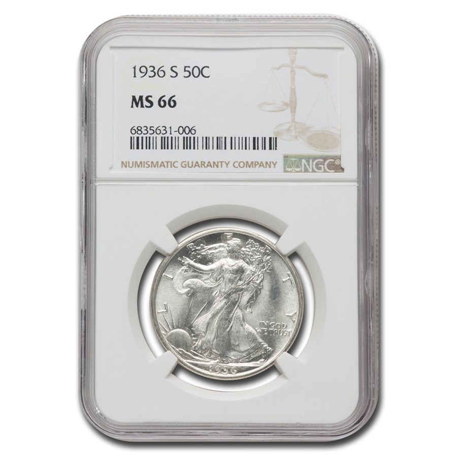 1936ǯ 󥰥Хƥ ϡե顼  50 С   ꥫ罰¤ʾ ե󥷥 MS-66 NGC ơ