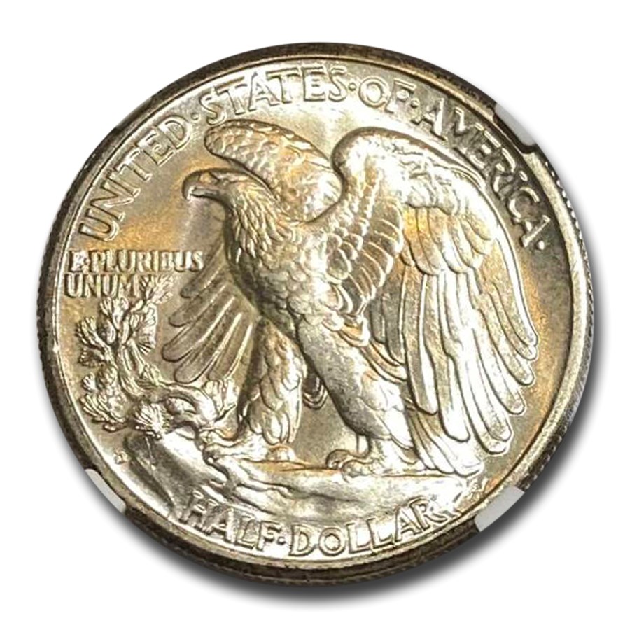1945ǯ ���������� ��Хƥ� �ϡ��ե��顼 ��� 50����� ����С� �������� ����ꥫ�罰��¤ʾ�� �ǥ�С� MS-67+ NGC CAC ������ơ���������