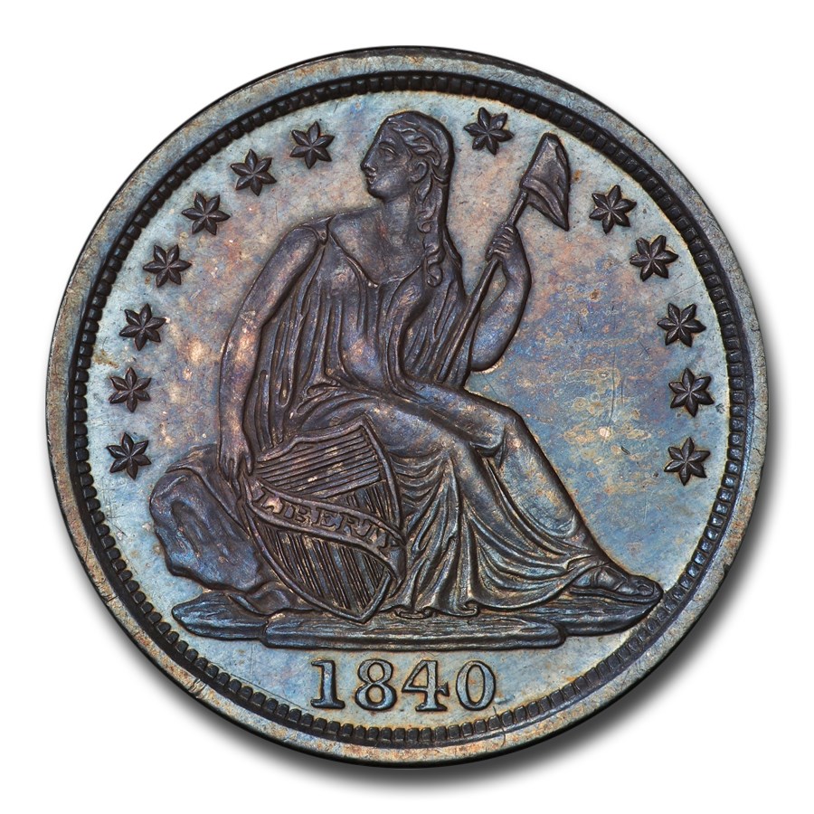 1840ǯ �����ƥåɥ�Хƥ� �ϡ��ե����� ��� 5����� ����С� ������ �������� ����ꥫ�罰��¤ʾ�� �ե���ǥ�ե��� PR-65 PCGS (No Drapery) ����ƥ�����������