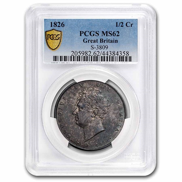 1826ǯ ���硼��4�� �����ꥹ�� �ϡ��ե��饦�� ��� �����ꥹ MS-62 PCGS ����ƥ�����������