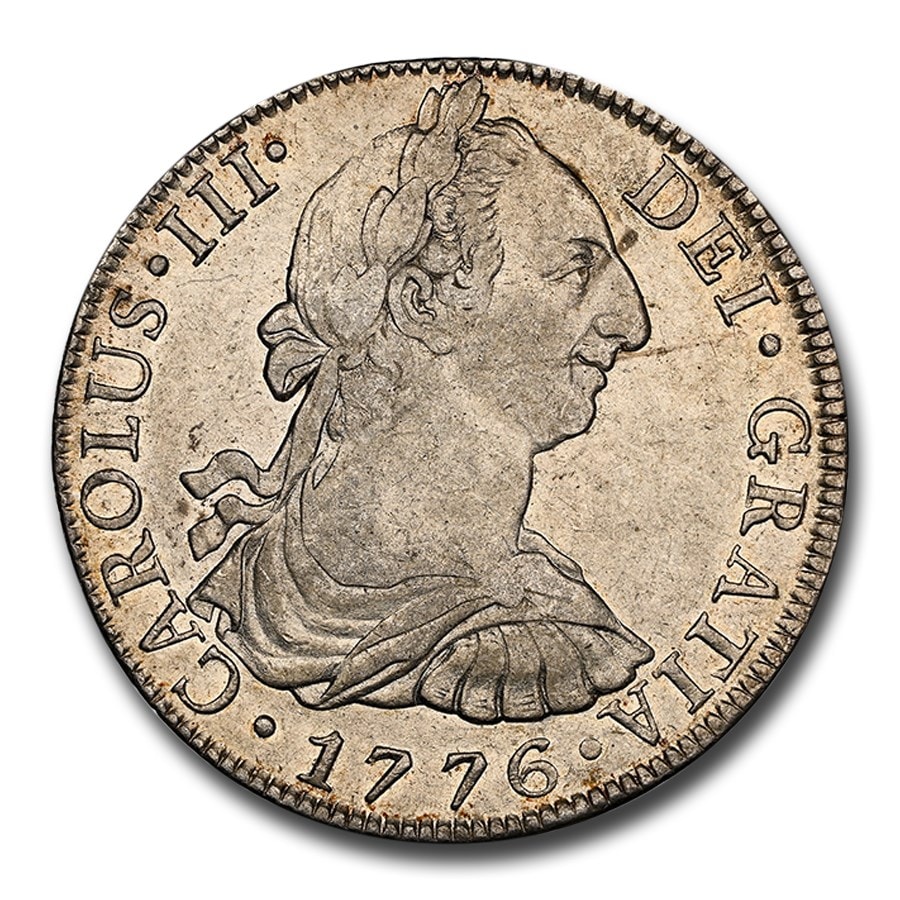 国内外の人気 1776年 カルロス3世 スペイン国王 8レアル 銀貨 ピラードル コレクション