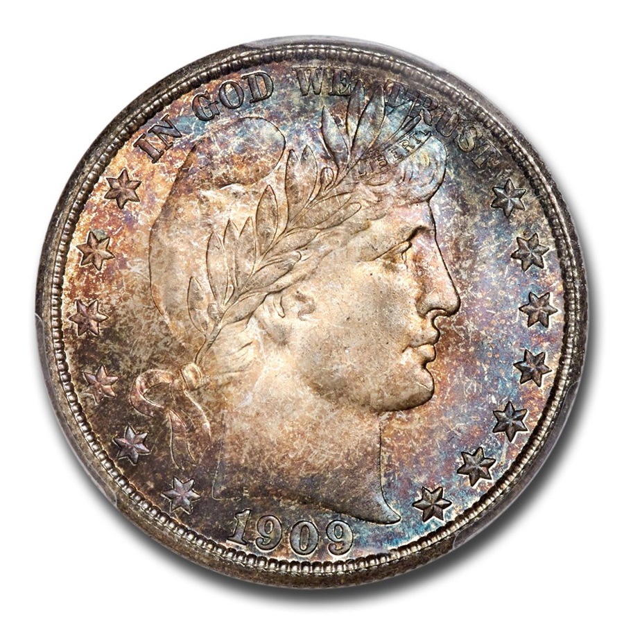 アメリカバーバーハーフダラー銀貨1909-S XF 古銭銀貨
