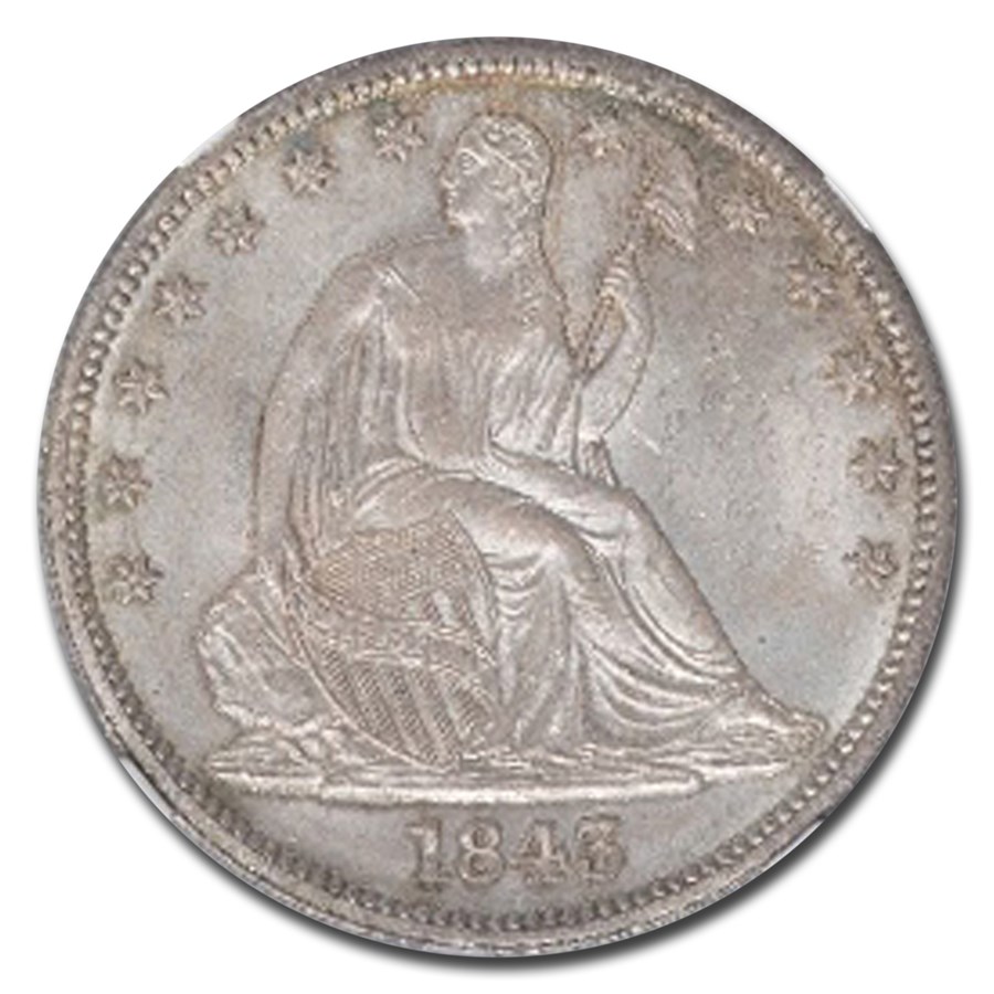 1843ǯ �����ƥå� ��Хƥ� �ϡ��� ���顼 ��� 50����� ����С� ��ͳ�ν��� �������� ����ꥫ�罰��¤ʾ�� �ե���ǥ�ե��� MS-65 NGC ����ƥ�����������