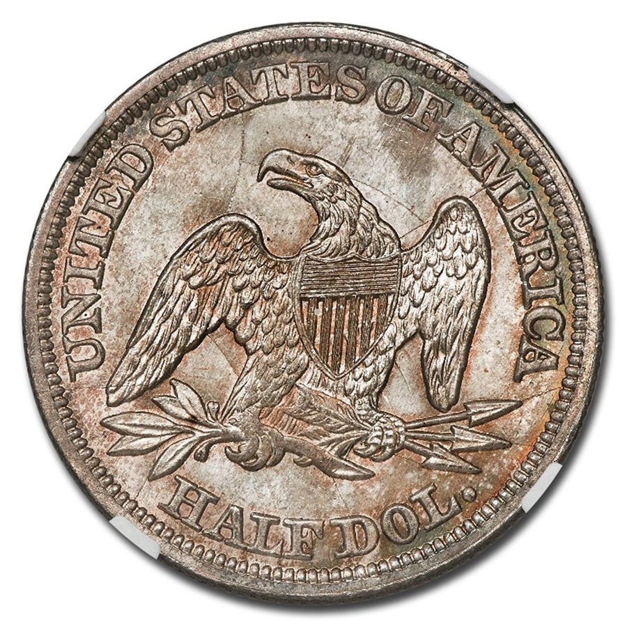 1843ǯ �����ƥå� ��Хƥ� �ϡ��� ���顼 ��� 50����� ����С� ��ͳ�ν��� �������� ����ꥫ�罰��¤ʾ�� �ե���ǥ�ե��� MS-65 NGC ����ƥ�����������