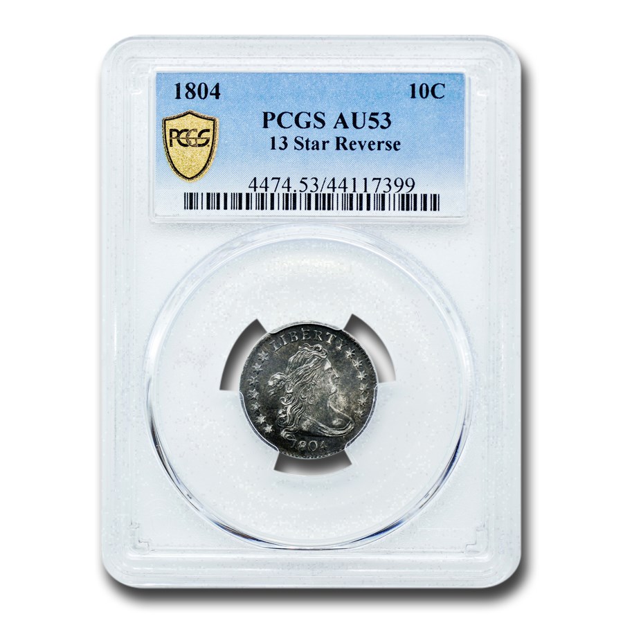 1804ǯ �ɥ쥤�ץ� �Х��� ������ ��� 10����� ����С� ������ �������� �ɥ졼�� �ɥ쥤�ץ� ����ꥫ�罰��¤ʾ�� �ե���ǥ�ե��� AU-53 PCGS (13 Star Reverse) ����ƥ�����������