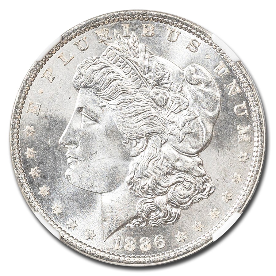 1886年製 モルガン銀貨 1ドル NGC MS67 1886 モルガン シルバー ダラー