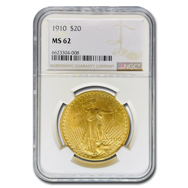 ����ꥫ ����ȥ����ǥ� ���֥� �������� 20�ɥ��� 1910ǯ�� ����ꥫ¤ʾ��ȯ�� MS-62 NGC ����ƥ�����������
