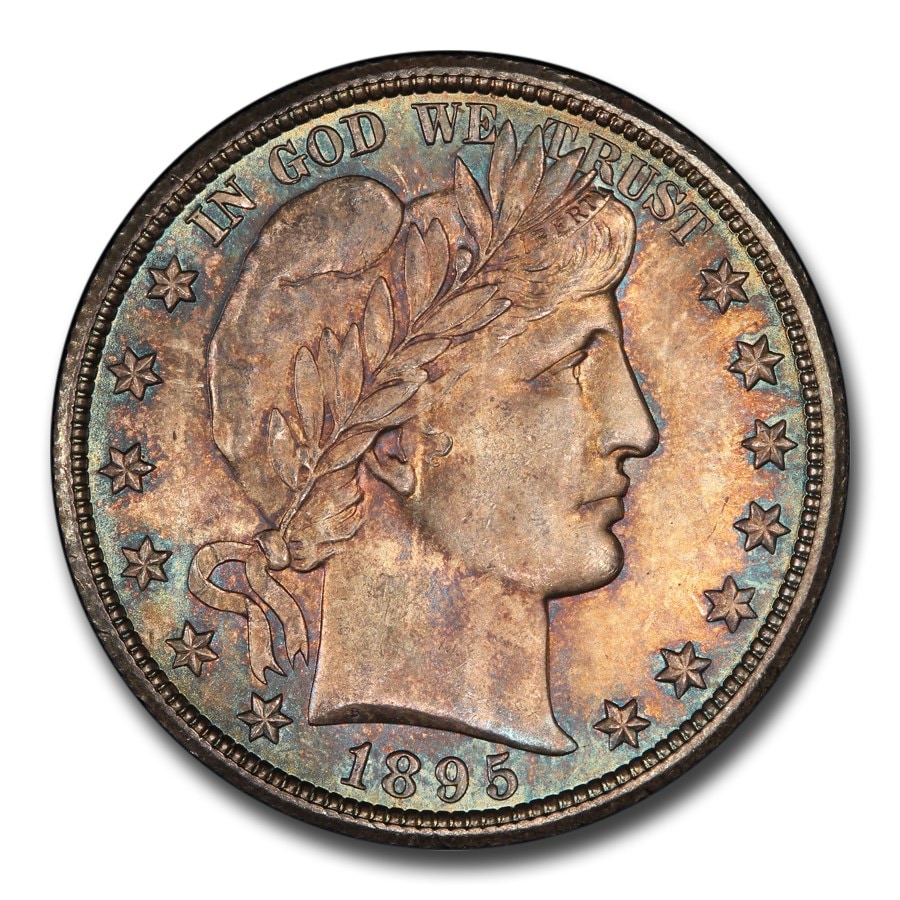 1895年 バーバー ハーフダラー 銀貨 50セント 女神 イーグル