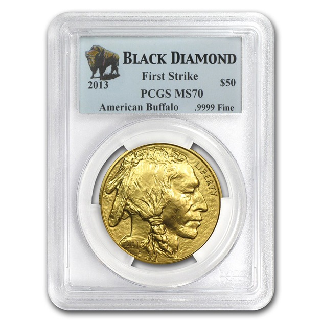 ����ꥫ �Хåե����� ����ǥ������� 1���� 50�ɥ� 2013ǯ�� ����ꥫ¤ʾ��ȯ�� MS-70 PCGS (FS, Black Diamond)