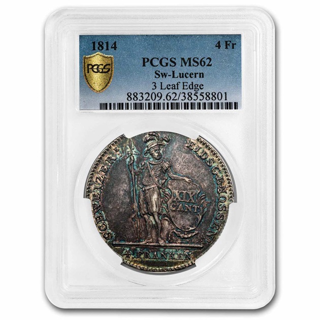1814ǯ ������ ��ĥ���� 4�ե�� ��� MS-62 PCGS ����ƥ�����������