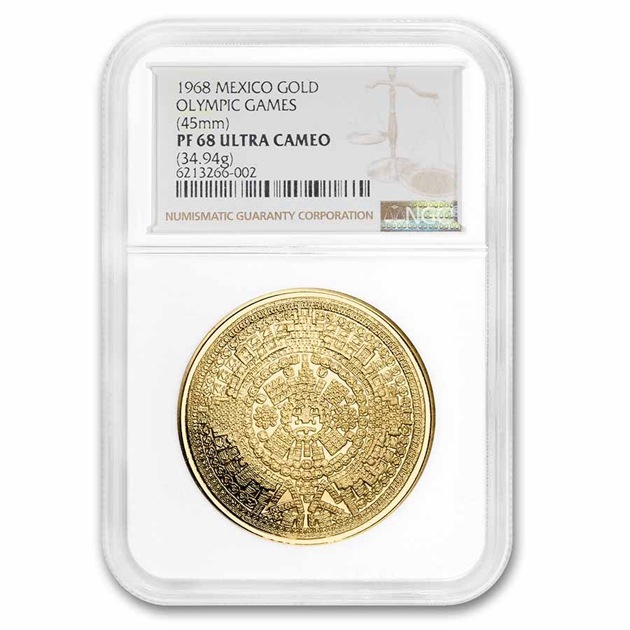 1968年メキシコオリンピック金銀メダルセット メキシコシティ1968オリンピックメダル - デザイン、歴史、写真