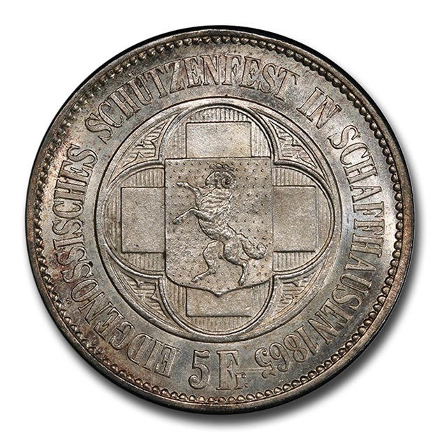 1865ǯ ������ ����եϥ����� �ͷ�� �ե����ƥ��Х� 5�ե�� ���塼�ƥ��� �����顼 ��� MS-65 PCGS ����ƥ�����������