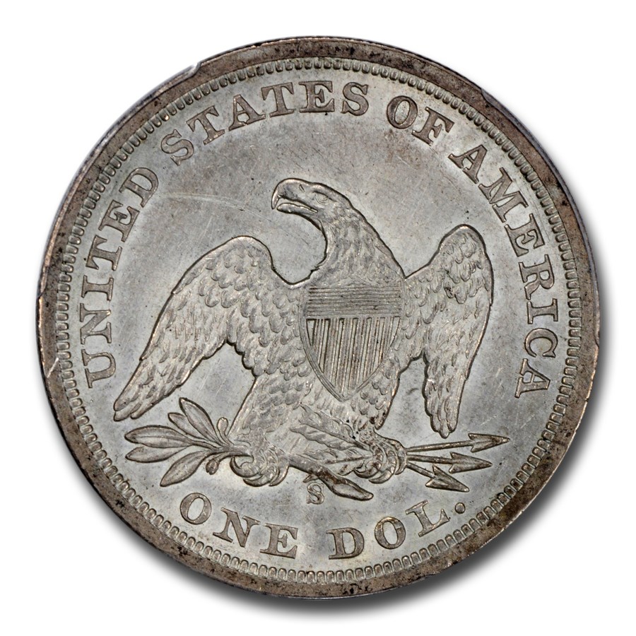 1859ǯ �����ƥå� ��Хƥ� ���顼 ��� 1�ɥ� ��ͳ�ν��� �������� ����ꥫ�罰��¤ʾ�� ����ե�󥷥��� MS-62 PCGS ����ƥ�����������