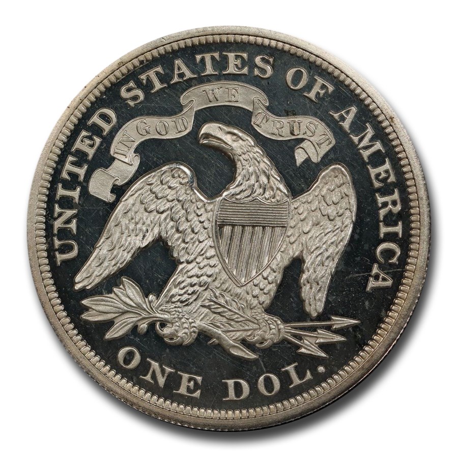 1866ǯ �����ƥå� ��Хƥ� ���顼 ��� 1�ɥ� ����С� ������ ��ͳ�ν��� �������� ����ꥫ�罰��¤ʾ�� �ե���ǥ�ե��� PR-66+ DCAM PCGS CAC (Motto) ����ƥ�����������