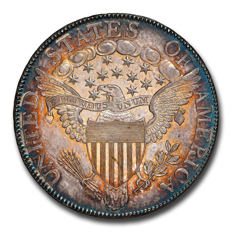 1806ǯ �ɥ쥤�ץ� �Х��� �ϡ��� ���顼 ��� 50����� ����С� ������ �������� �ɥ졼�� ����ꥫ�罰��¤ʾ�� �ե���ǥ�ե��� MS-64+ NGC (O-121, Pointed 6, Stem) ����ƥ�����������