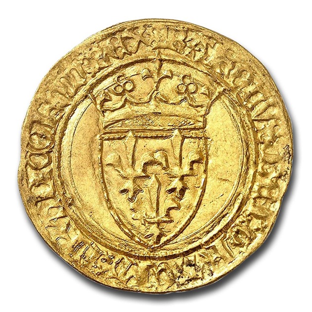 シャルル6世 エキュドール金貨 フランス 1380-1422年 MS-65 NGC