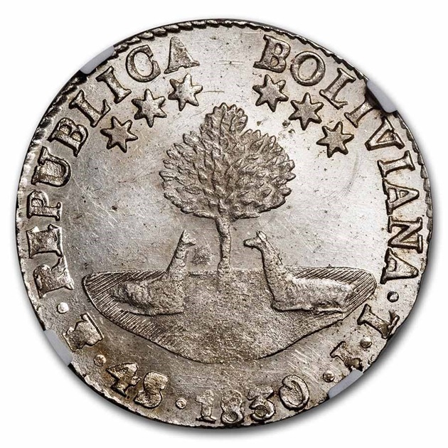 1830ǯ ����󡦥ܥ�Х� ��ƥ󥢥�ꥫ��Ω��ư�α�ͺ 4���� ��� �ܥ�ӥ� �ݥȥ�¤ʾ�� MS-63 NGC ����ƥ�����������