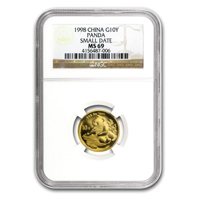 �ѥ����� 1/10���� 10�� 1998ǯ�� ����̱���ȯ�� MS-69 NGC