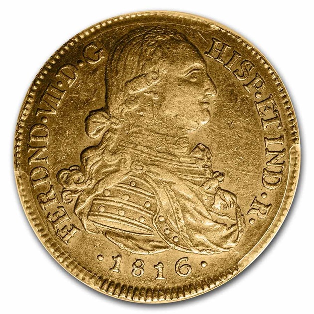 �ե���ʥ��7�� 8���������ɶ�� ������ӥ� �̥��ܡ��쥤�� 1816ǯ�� AU-53 PCGS ����ƥ�����������