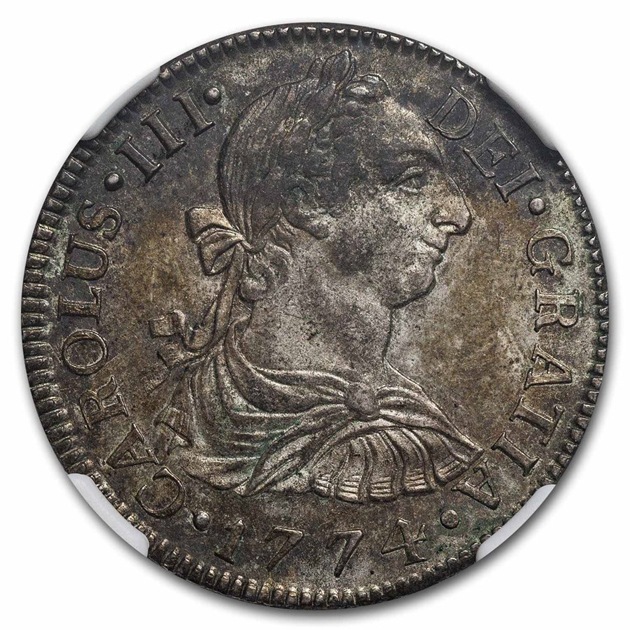 1774ǯ �������3�� ���ڥ���� 2�쥢�� ��� �ᥭ���� �ᥭ�������ƥ�¤ʾ�� MS-62 NGC ����ƥ�����������