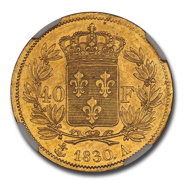 ������10�� �ե�󥹹� 40�ե���� �ե�� �ѥ� 1830ǯ�� MS-61 NGC ����ƥ�����������