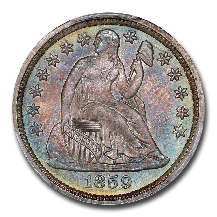 1859ǯ �����ƥå� ��Хƥ� ������ ��� 10����� ����С� ������ ��ͳ�ν��� �������� ����ꥫ�罰��¤ʾ�� �ե���ǥ�ե��� MS-68 PCGS ����ƥ�����������