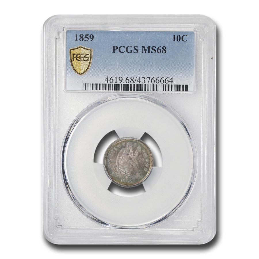 1859ǯ �����ƥå� ��Хƥ� ������ ��� 10����� ����С� ������ ��ͳ�ν��� �������� ����ꥫ�罰��¤ʾ�� �ե���ǥ�ե��� MS-68 PCGS ����ƥ�����������