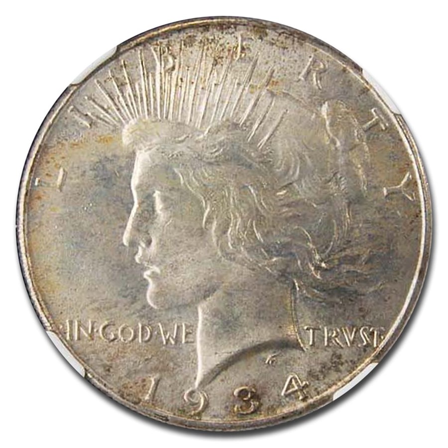 1934年 ピース ダラー 銀貨 1ドル シルバー リバティ 女神 イーグル