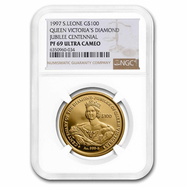 �������ȥꥢ���� ��������ɡ�����ӥ꡼100��ǯ��ǰ��� 100�ɥ� 1997ǯ�� ������쥪��ȯ�� 0.06����å� ����������դ� PF-69 NGC ������ơ���������