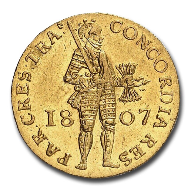 オランダ ダカット金貨 1807年製 MS-63 NGC アンティークコインの販売
