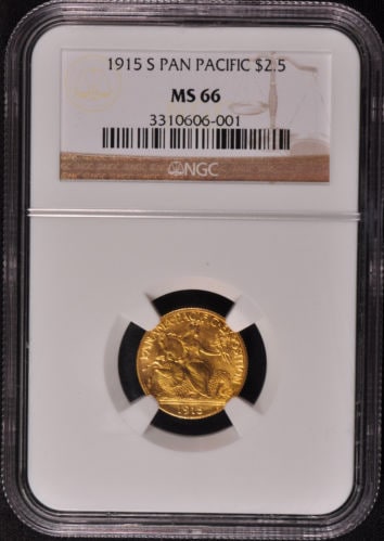 1915-S ＄2 1/2 PAN-PAC パナマ・パシフィック2.5ドル金貨NGC　MS66