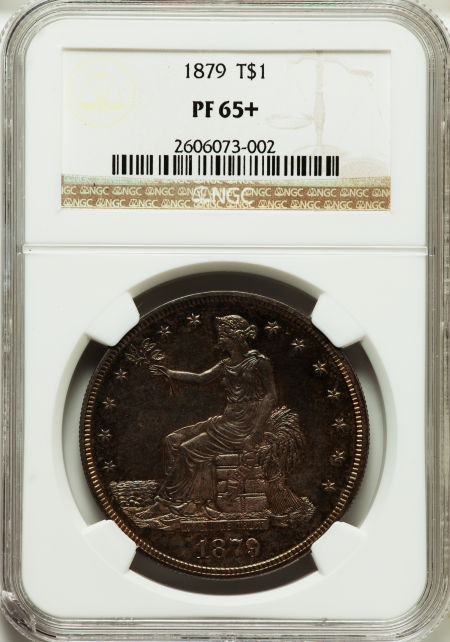 アンティークコイン　アメリカ　1ドル　トレードダラー銀貨 1879 TRADE T＄1 NGC PF 65＋