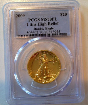 2009ウルトラハイリリーフ金貨 PCGS-MS70PL 未使用 506602.70/20512945