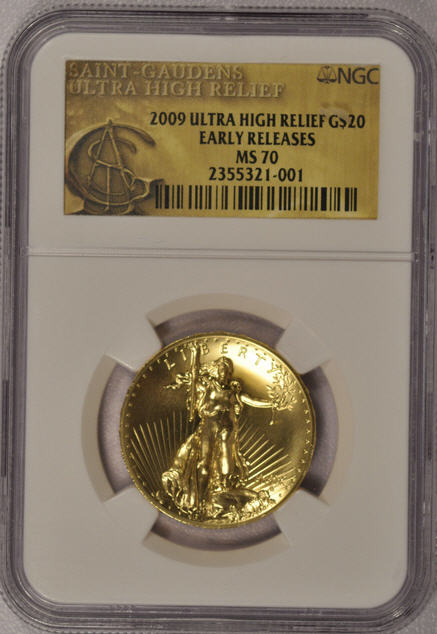 2009ウルトラハイリリーフ金貨 NGC MS70 (EARLY RELEASES) 未使用 2355321-001