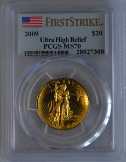 【動画あり】2009ウルトラハイリリーフ金貨 PCGS-MS70 (First Strike) 未使用 28827300