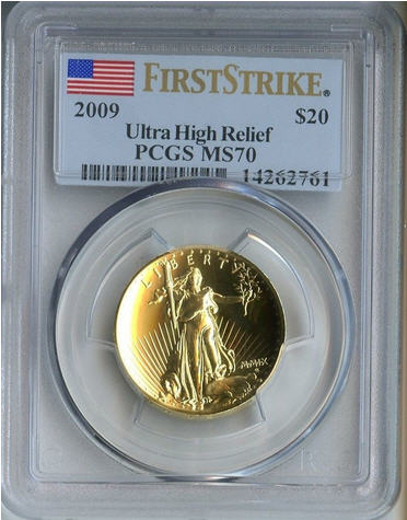 【動画あり】2009ウルトラハイリリーフ金貨 PCGS-MS70 (First Strike) 未使用 14262761