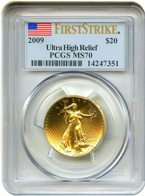 【動画あり】2009ウルトラハイリリーフ金貨 PCGS-MS70 (First Strike) ファーストストライク未使用14208395