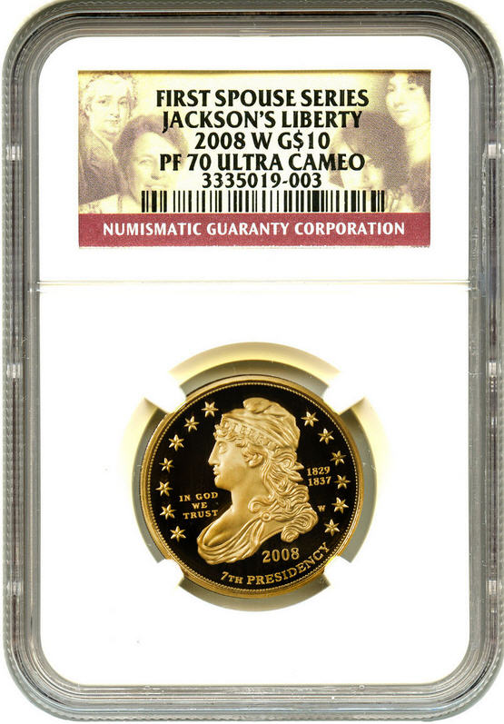 2008-W ジャクソンズ・リバティ10ドル金貨 ＄10 NGC PF70 UCAM
