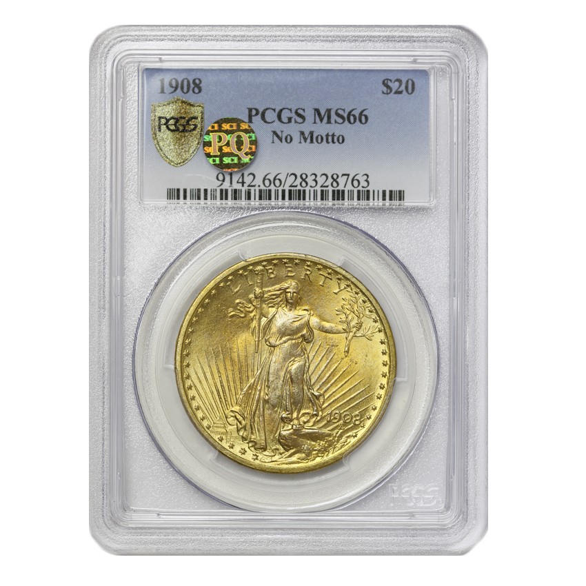 アンティークコイン アメリカ 20ドル金貨セントゴーデンズ ST. GAUDENS 1908 $20 PCGS MS66 (No Motto)