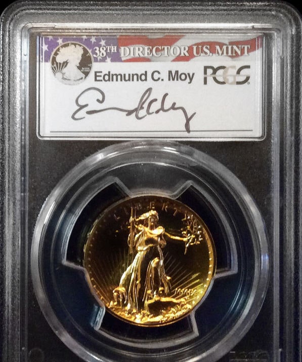 2009ウルトラハイリリーフ金貨　PCGS-MS70PL 未使用　Edmund C. Moyサイン入り519758.70/29881711