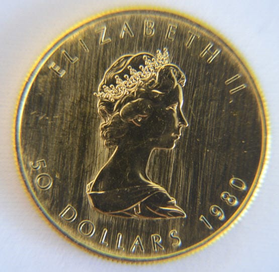 【動画あり】1980メイプルリーフ金貨 1オンス