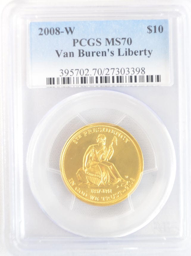 【動画あり】2008-W ヴァンビューレン・リバティ10ドル金貨 ＄10 PCGS MS70