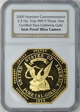 【動画あり】2009 ハンバート記念　Humbert Commemorative 2.5 オンス 999.9 Gold Coin