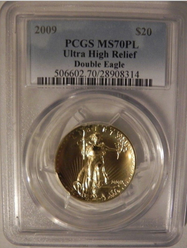 2009ウルトラハイリリーフ金貨　PCGS-MS70PL 未使用