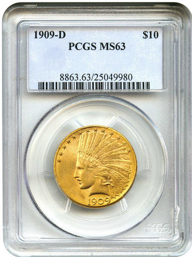 アメリカ　10ドル金貨インディアンヘッド1914 ＄10 PCGS MS62