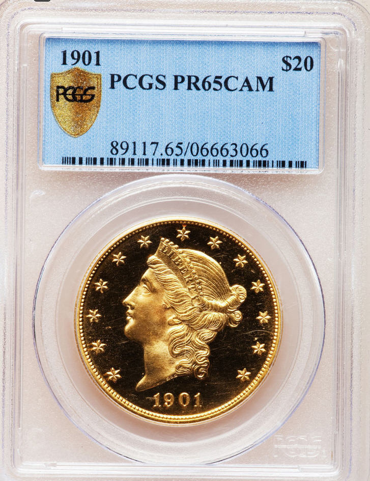 アンティークコイン アメリカ 20ドル金貨リバティヘッド1901 LIBERTY