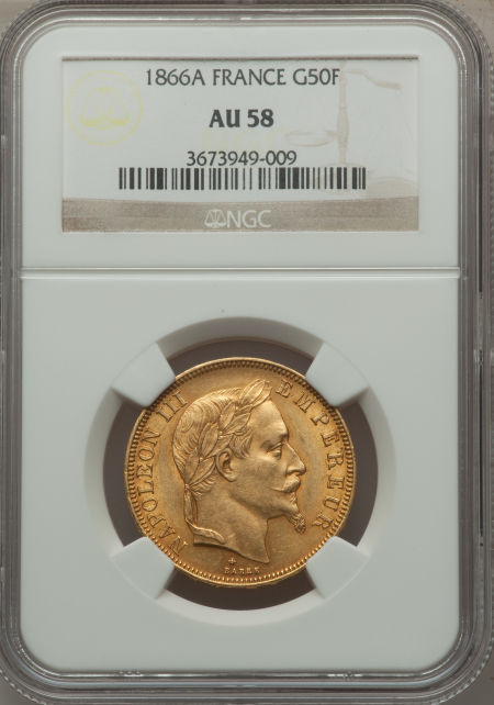 1855 ナポレオン3世夫妻パリ万博来訪記念金銅メダルSP64 PCGS 1855 ナポレオン3世夫妻パリ万博来訪記念金銅メダルSP64 PCGS