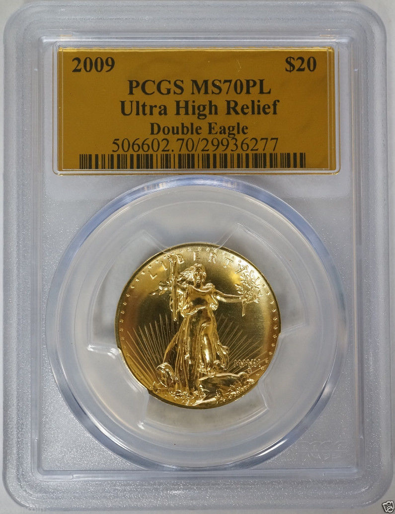 2009ウルトラハイリリーフ金貨　PCGS-MS70PL 未使用